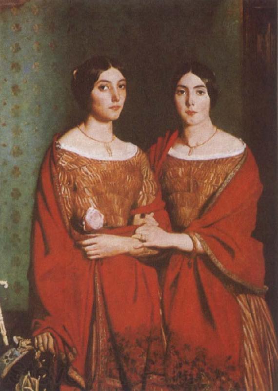 Theodore Chasseriau The Two Sisters Spain oil painting art